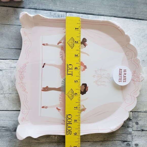 NWT Meri Meri Ballerinas on Stage Shaped Paper Plates (16) + Paper Napkins (32) - Picture 2 of 3